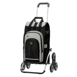 Andersen Shopper Royal Treppensteiger Alu Klappbar Mit Rad Ø 3 X 13cm Und 62 Liter Tasche Hydro 2.0 Schwarz Mit Kühlfach