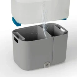 LIVINGTON Everclean Mop Mit Frischwasserpumpe | Bodenwischer Set Mit 2 Mikrofaserpads Und Eimer | Geeignet Für Alle Arten Von Böden Und Oberflächen | Das Original Aus Dem TV -Leifheit || Vileda || Wenko Verkaufsgeschäft 29483fabc00d2cd64f00b28d46063932