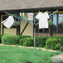 BIGTREE Wäschespinne,Wäscheschirm Mit Leineneinzug, Höhenverstellbar, 40m/50m Wäscheleine(Stahl-L) -Leifheit || Vileda || Wenko Verkaufsgeschäft 2a464e2a53279d979d8c871205607324