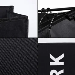 Meerveil Wäschekörbe, Mit Rollen, Schwarz, 3 Fächer -Leifheit || Vileda || Wenko Verkaufsgeschäft 2a5b9a2f56f4b97a1993a7a5bafa16a1