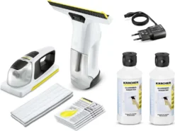 Kärcher Akku-Fensterreiniger WV 6 + KV 4 Premium Mit Schnellladegerät Inkl. 2x Reinigungsmittel RM 503