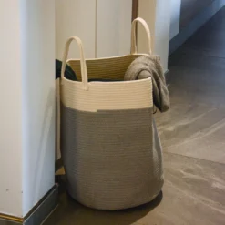 Aufbewahrungskorb Wäschekorb Faltbar Tragegriffe Baumwolle 40x50 Cm Grau/weiß 9 Aufbewahrungskorb Wäschekorb Faltbar Tragegriffe Baumwolle 40x50 Cm Grau/weiß -Leifheit || Vileda || Wenko Verkaufsgeschäft 2a80132273200f816e861b87642b6d3e