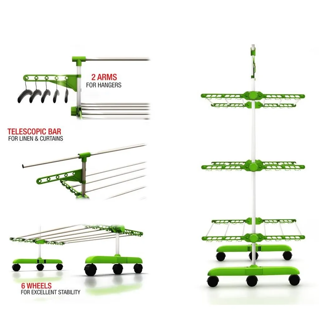 Herzberg HG-5015; Wschetrockner Multifunktions-faltbar Weiß 16 Herzberg HG-5015; Wschetrockner Multifunktions-faltbar Weiß – Bild 16