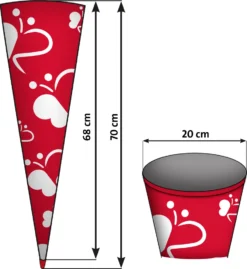 Roth Bastel-Schultüte Groß Weiß - 70 Cm Rund - Extra Stabil Durch Rot(h)-Spitze Mit Weißem Filz-Verschluss -Leifheit || Vileda || Wenko Verkaufsgeschäft 2af30a3f701ad390a7e9c9b55b29ae2e