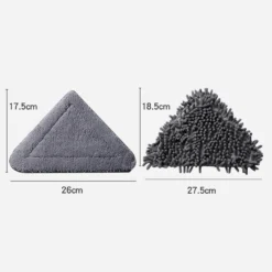 3-Teilige Stange Verstellbar Dreieck Reinigungsglas Mopp 360 ° Drehbares Reinigungswerkzeug + Frei 2 Mopp Bodenwischer -Leifheit || Vileda || Wenko Verkaufsgeschäft 2bb71ee4682bfa8a11af5aad500f3bf6