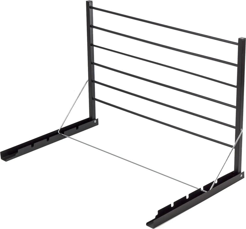 Zusammenklappbarer Wandwäschetrockner Neigbar Mit 6 Trockenstäben - Schwarz - Trockenlänge 3,60 Cm 4 Zusammenklappbarer Wandwäschetrockner Neigbar Mit 6 Trockenstäben - Schwarz - Trockenlänge 3,60 Cm – Bild 4