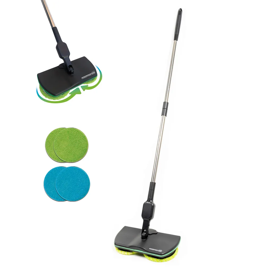 Starlyf® Powertwin Mop - Drahtloser Rotierender Etelektrischer Mop, Elektrischer Akku-Besen - Wischt, Schrubbt & Poliert – Aus Der TV Werbung 1 Starlyf® Powertwin Mop - Drahtloser Rotierender Etelektrischer Mop, Elektrischer Akku-Besen - Wischt, Schrubbt & Poliert – Aus Der TV Werbung