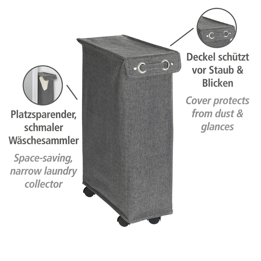 Wenko Wäschesammler Corno Prime Schwarz/Weiß 8 Wenko Wäschesammler Corno Prime Schwarz/Weiß – Bild 8