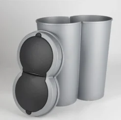 Deuba Mülleimer 50 L Duo 2fach Trennsystem 2x25L Druckknopf-Automatik Küche Abfalleimer Müllbehälter Mülltrennung Büro, Farbe:schwarz - Black - Noir 34 Deuba Mülleimer 50 L Duo 2fach Trennsystem 2x25L Druckknopf-Automatik Küche Abfalleimer Müllbehälter Mülltrennung Büro, Farbe:schwarz - Black - Noir -Leifheit || Vileda || Wenko Verkaufsgeschäft 2fd475d1c70cb207eb49861d64270d12