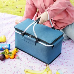 Großer Korb Faltbare Einkaufshilfe Picknickkorb Faltbare Einkaufstasche Einkaufskorb Mit Aluminiumgriff,Navy Blau -Leifheit || Vileda || Wenko Verkaufsgeschäft 3010703899ba52ab0c526a1083fdc3af