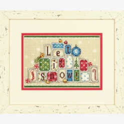 Dimensions Kreuzstich Set "Lass Es Schneien", Zählmuster, 17,7x12,7cm