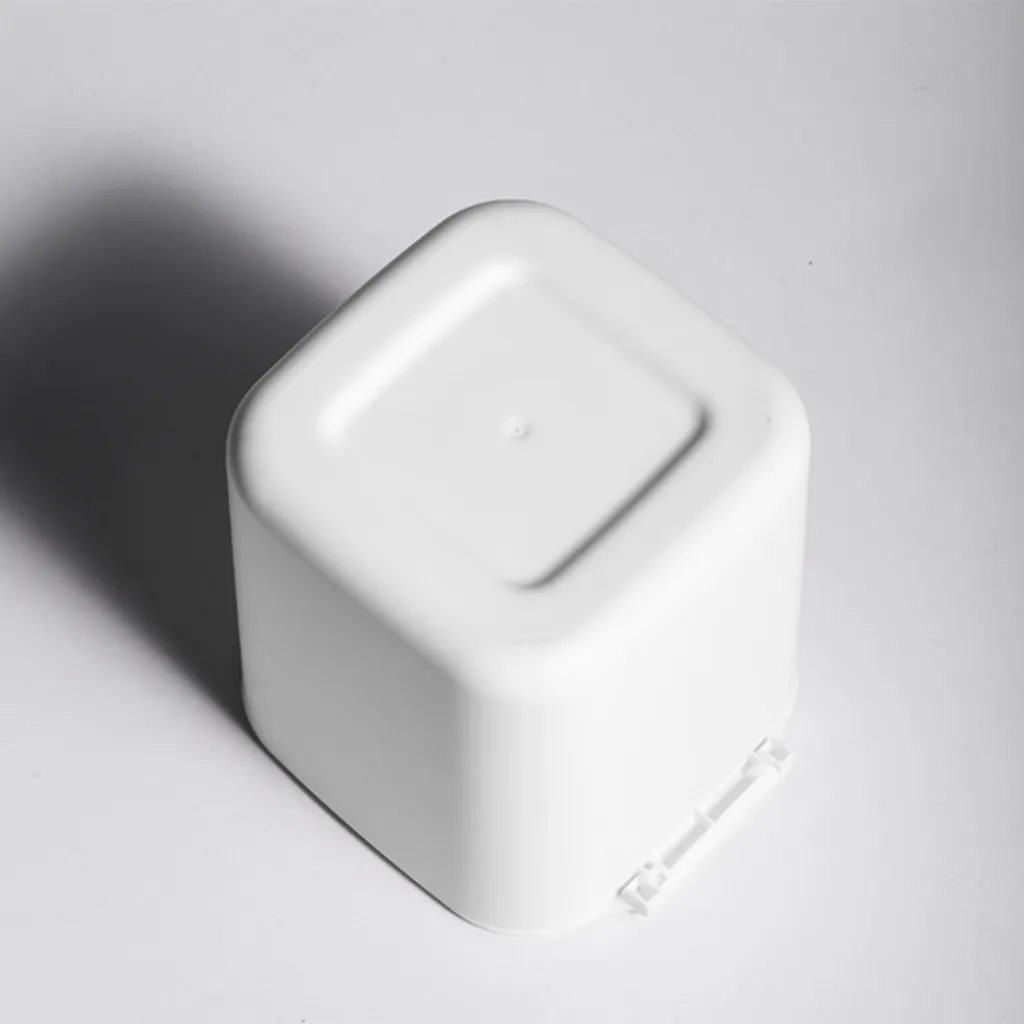 Mini Desktop Mülleimer Mit Deckel Clamshell Papierkorb Lagereimer Abfalleimer Weiß 2 Mini Desktop Mülleimer Mit Deckel Clamshell Papierkorb Lagereimer Abfalleimer Weiß – Bild 2