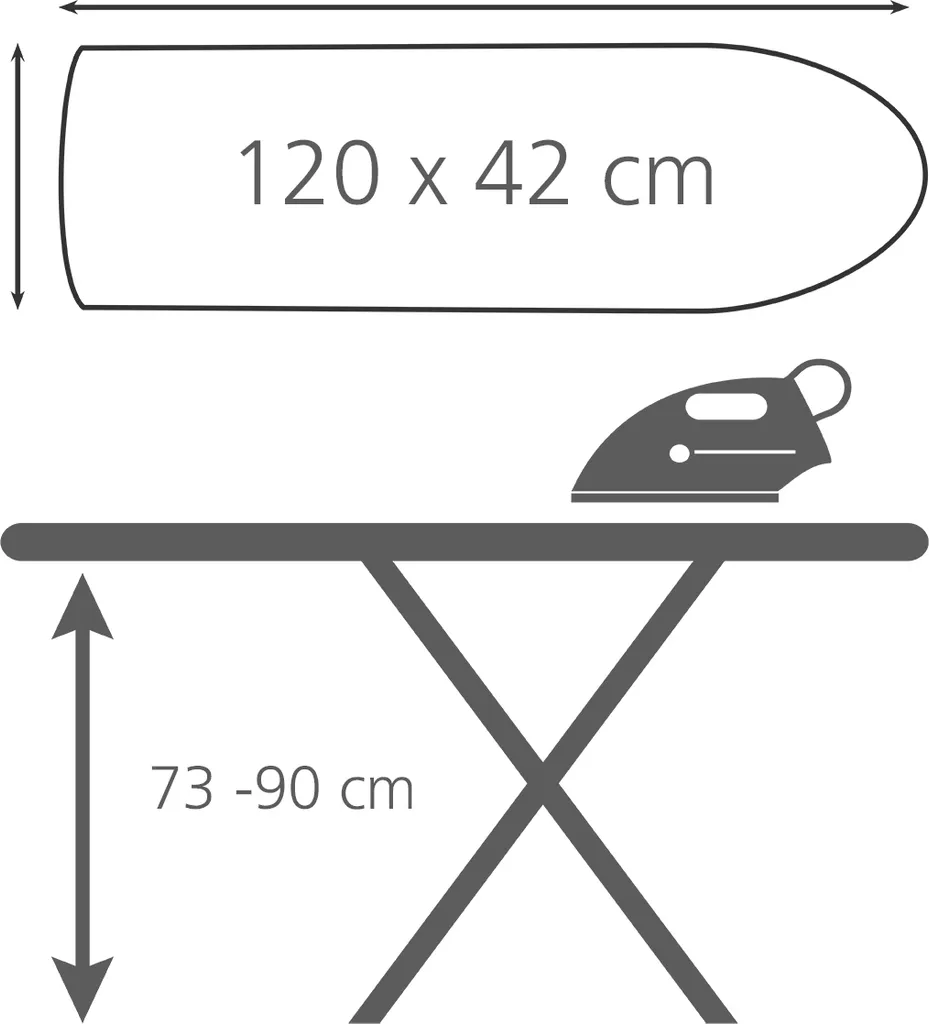 WENKO Bügelbrett Advance, Dampfbügelgeeignet, Höhenverstellbar 73-95 Cm, 120 X 42 Cm Bügelfläche, Bügeltisch Mit 8 Mm Polsterung | Inkl. 2er Set Reinigungsschwämme Gratis 6 WENKO Bügelbrett Advance, Dampfbügelgeeignet, Höhenverstellbar 73-95 Cm, 120 X 42 Cm Bügelfläche, Bügeltisch Mit 8 Mm Polsterung | Inkl. 2er Set Reinigungsschwämme Gratis – Bild 6