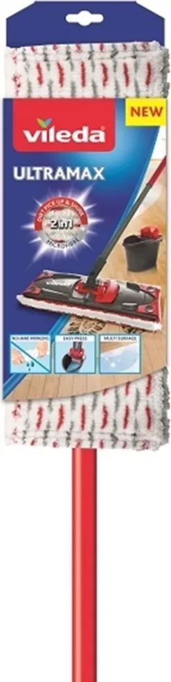 Vileda Bodenwischer Ultramax Mit Stiel, Rot/grau -Leifheit || Vileda || Wenko Verkaufsgeschäft 31f996c0871ecd60f32623a1f497e0d7