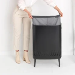 Brabantia Bo Wäschekorb Hi, 90 L, Rechteckig, Schwarz, Schwarz, 540 Mm, 320 Mm -Leifheit || Vileda || Wenko Verkaufsgeschäft 33023e80c6d46920593d9e87edc6e04e