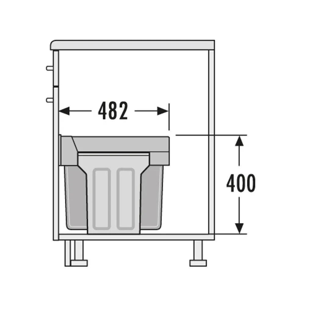 Hailo Abfallsammler 3666191 TZ Swing Terzett 2x 7 + 15 Liter Ab 30cm Schrankbreite 2 Hailo Abfallsammler 3666191 TZ Swing Terzett 2x 7 + 15 Liter Ab 30cm Schrankbreite – Bild 2