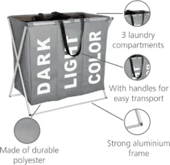 Wenko Wäschesammler Trio Grau -Leifheit || Vileda || Wenko Verkaufsgeschäft 349aa438f22132bea34543fb43961404