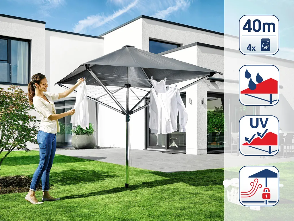 Leifheit Wäscheschirm LinoProtect 400 3 Leifheit Wäscheschirm LinoProtect 400 – Bild 3