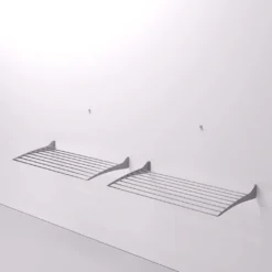 2x Wand Wäscheständer, Wäscheständer Für Wände, Verschließbar Wäscheleine Für Drinnen Und Draußen In Aluminium Und Stahl, Foxydry Fold 120 Cm