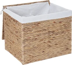 Wäschekorb HWC-C27, Wäschesammler Wäschesortierer Truhe, 2 Fächer Wasserhyazinthe 50x60x43cm 129l -Leifheit || Vileda || Wenko Verkaufsgeschäft 3613058360394481d198c8e82a37c7d5