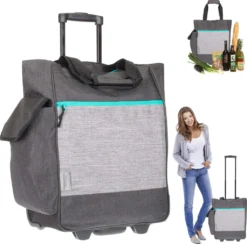 Trolley Einkaufstrolley Einkaufsroller Alessandro Pro Shopper Mit Stabilem Stand Einkaufstrolly Einkaufstasche Saunatrolley Trolly 38L 12894 Two Tone Grey Grau