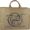 Domelo Damen Groß Einkaufskorb, 100% Jute Vegan Tasche, Shopper Korbtasche, Shopping Bag, Diese Handtasche Ist Nachhaltige Produkte, Kann Als Einkaufstasche, Badetasche, Strandtasche, Sporttasche Oder Geschenke Für Frauen