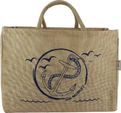 Domelo Damen Groß Einkaufskorb, 100% Jute Vegan Tasche, Shopper Korbtasche, Shopping Bag, Diese Handtasche Ist Nachhaltige Produkte, Kann Als Einkaufstasche, Badetasche, Strandtasche, Sporttasche Oder Geschenke Für Frauen