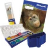 Itenga Set K12 Pelikan Farbkasten, Pinsel, Wasserbox Und Zeichenblock