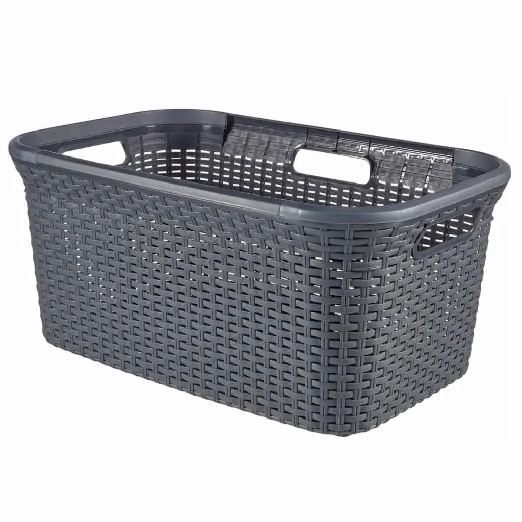 CURVER STYLE Wäschebox 60L + Wäschekorb 45L, Anthrazit 246288 6 CURVER STYLE Wäschebox 60L + Wäschekorb 45L, Anthrazit 246288 – Bild 6