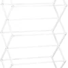 HOMCOM Wäscheständer Faltbar 8-stufiger Trockengestell Trockenständer Metall Kunststoff Weiß 74 X 35 X 144 Cm