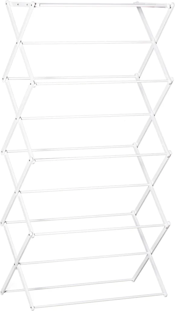 HOMCOM Wäscheständer Faltbar 8-stufiger Trockengestell Trockenständer Metall Kunststoff Weiß 74 X 35 X 144 Cm 1 HOMCOM Wäscheständer Faltbar 8-stufiger Trockengestell Trockenständer Metall Kunststoff Weiß 74 X 35 X 144 Cm