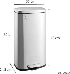 SVITA TQ30 Mülleimer Weiß 30L Treteimer Abfallbehälter Softclose Deckel Mit Inneneimer Edelstahl -Leifheit || Vileda || Wenko Verkaufsgeschäft 3b2cb0d74bdc421f2895b8f3143d3a76