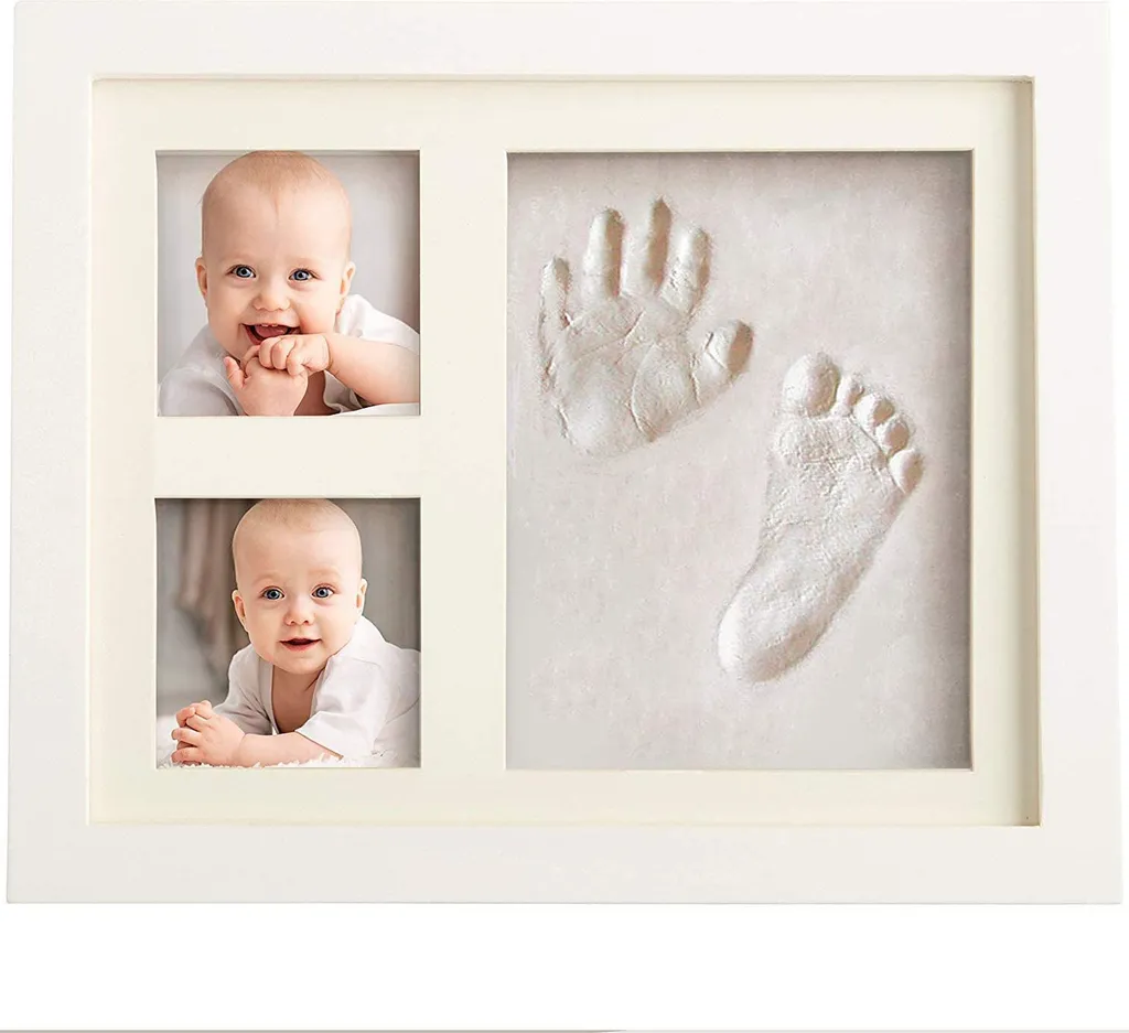 Baby Handabdruck Und Fußabdruck Set, Gipsabdruck Baby Hand Und Fuß Mit Echtholz Bilderrahmen- Perfekte Geschenkidee Für Kleinkinder, Mütter Und Väter, Erinnerungen Für Die Ewigkeit 5 Baby Handabdruck Und Fußabdruck Set, Gipsabdruck Baby Hand Und Fuß Mit Echtholz Bilderrahmen- Perfekte Geschenkidee Für Kleinkinder, Mütter Und Väter, Erinnerungen Für Die Ewigkeit – Bild 5