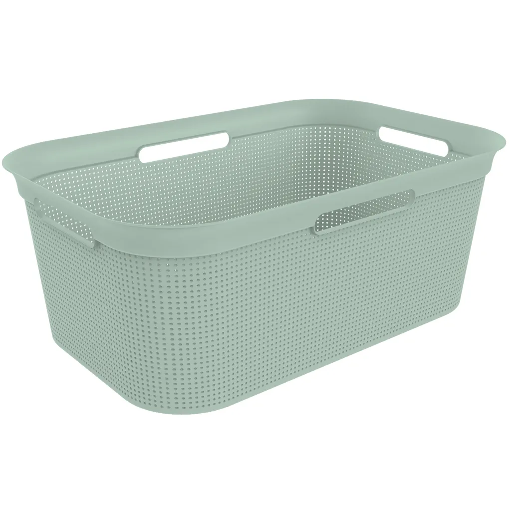 ROTHO Wäschekorb 41 L BRISEN, Farbe:Weiß 1 ROTHO Wäschekorb 41 L BRISEN, Farbe:Weiß