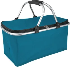 ONVAYA® Einkaufskorb Faltbar Mit Kühlfunktion | Petrol | Faltkorb Mit Deckel | Isolierkorb | Einkaufstasche | Klappkorb | Thermokorb Klappbar