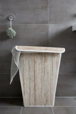 Wenko Wäschetruhe Bamboo Weiß, Konisch -Leifheit || Vileda || Wenko Verkaufsgeschäft 3c86e457f107110634d3bf643e7692af
