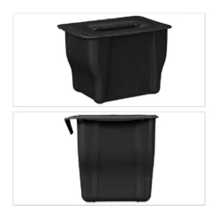 Relaxdays Biomülleimer Küche 5 L Schwarz -Leifheit || Vileda || Wenko Verkaufsgeschäft 3cbfe192e65d019211aec08e7714a36d