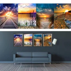 5D Sonnenuntergang Full Diamant Malerei Stickerei Diamond Painting Kreuzstich DIY Kits,30x40cm Kreuzstich Diamant Dekoration -Leifheit || Vileda || Wenko Verkaufsgeschäft 3d56473e777fd9d36f164c5e105b7f9a