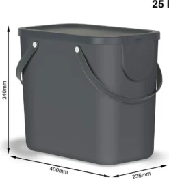 ROTHO Recycling Müllsystem 25 L ALBULA, Farbe:Anthrazit -Leifheit || Vileda || Wenko Verkaufsgeschäft 3d8a680ab61750a5b4a162bb4d4880a3