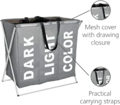 Wenko Wäschesammler Trio Grau -Leifheit || Vileda || Wenko Verkaufsgeschäft 3da38424dbcf49cf2c307740d8b5e1bd