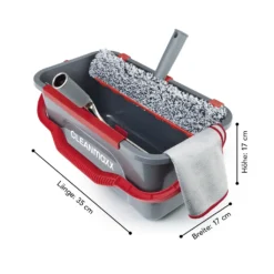 CLEANmaxx Fensterreiniger - 7-tlg. - Grau/rot -Leifheit || Vileda || Wenko Verkaufsgeschäft 3df7d7f078dbf984668b89df513a7b79