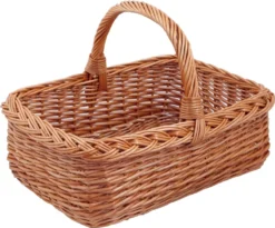 Einkaufskorb, Vollweide, Weidenkorb, Picknickkorb, Bügelkorb, Tragekorb