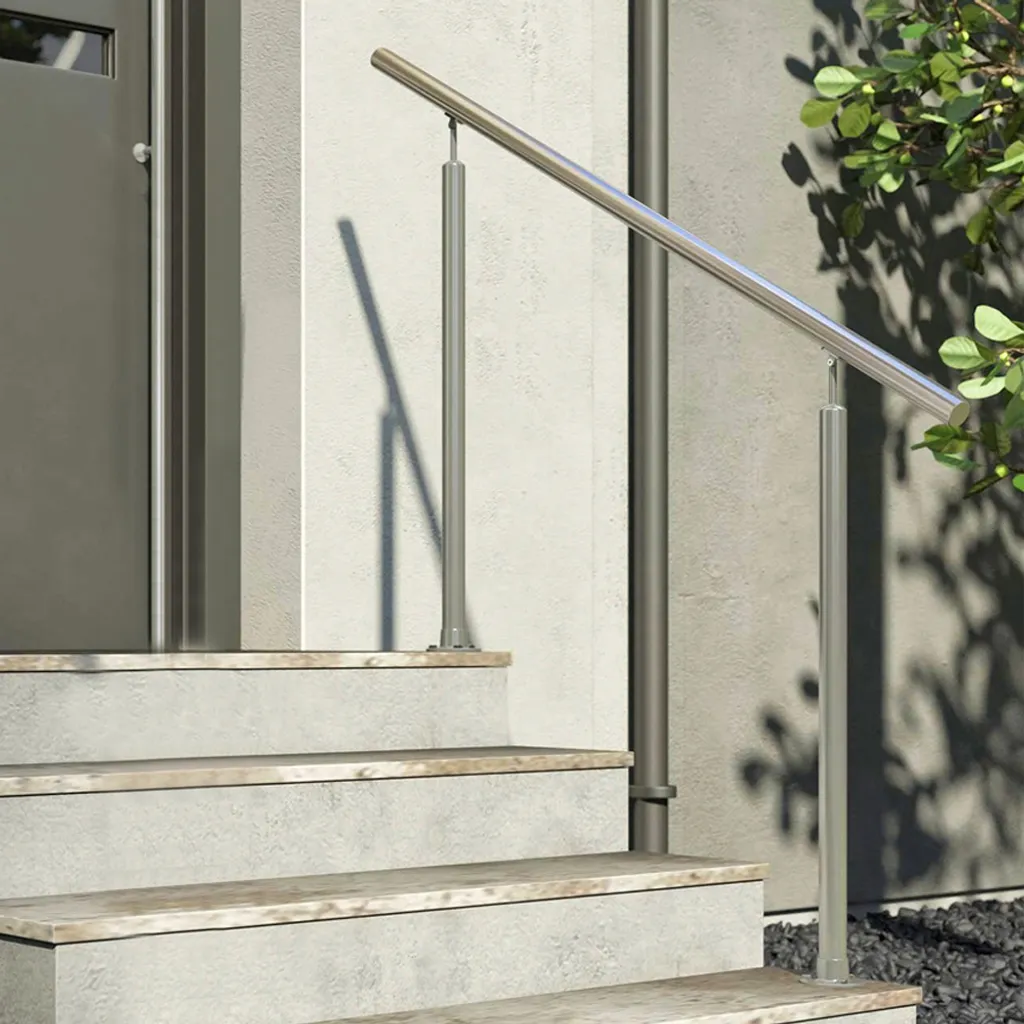 Iropro Treppengeländer Edelstahl Geländer 100cm Ohne Querstäbe Handlauf Balkongeländer Für Innen Außen 6 Iropro Treppengeländer Edelstahl Geländer 100cm Ohne Querstäbe Handlauf Balkongeländer Für Innen Außen – Bild 6