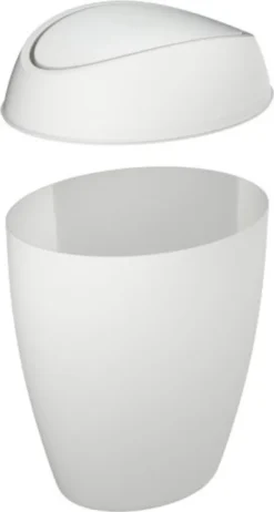 Umbra Twirla Abfalleimer Mit Schwingdeckel, Kosmetikeimer, Papierkorb, Recylingeimer, Weiß, PP, 9 L, 1012978-661 -Leifheit || Vileda || Wenko Verkaufsgeschäft 400977bdd8ff91c630418cce8680ebf5
