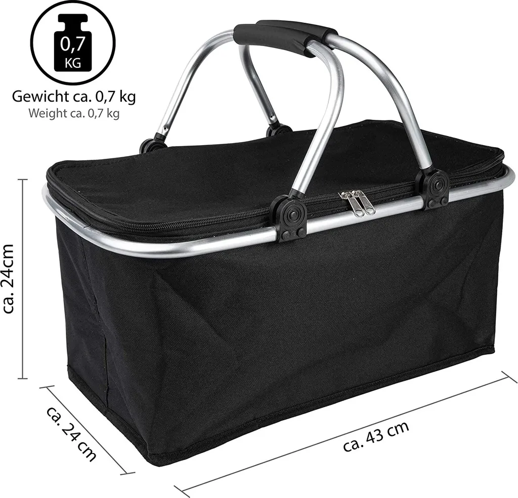 ONVAYA® Einkaufskorb Faltbar Mit Kühlfunktion | Schwarz | 2 Stück | Faltkorb Mit Deckel | Isolierkorb | Einkaufstasche | Klappkorb | Thermokorb Klappbar 2 ONVAYA® Einkaufskorb Faltbar Mit Kühlfunktion | Schwarz | 2 Stück | Faltkorb Mit Deckel | Isolierkorb | Einkaufstasche | Klappkorb | Thermokorb Klappbar – Bild 2