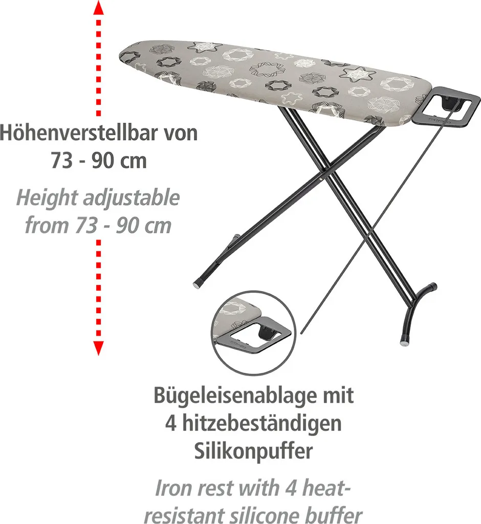 WENKO Bügeltisch Classic Black 120 X 38 Cm 5 WENKO Bügeltisch Classic Black 120 X 38 Cm – Bild 5