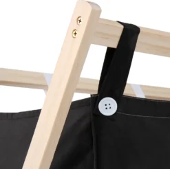 Jago® Wäschesortierer - Faltbar, 3 Fächer Aus Stoff, Aus Holz, Dreifarbig, Ca. 128 L Volumen, Größe (L/B/H): 75/40/72 Cm - Wäschekorb, Wäschebox, Wäschesammler -Leifheit || Vileda || Wenko Verkaufsgeschäft 439ad45a84f2b12bdd35bae425d9b302