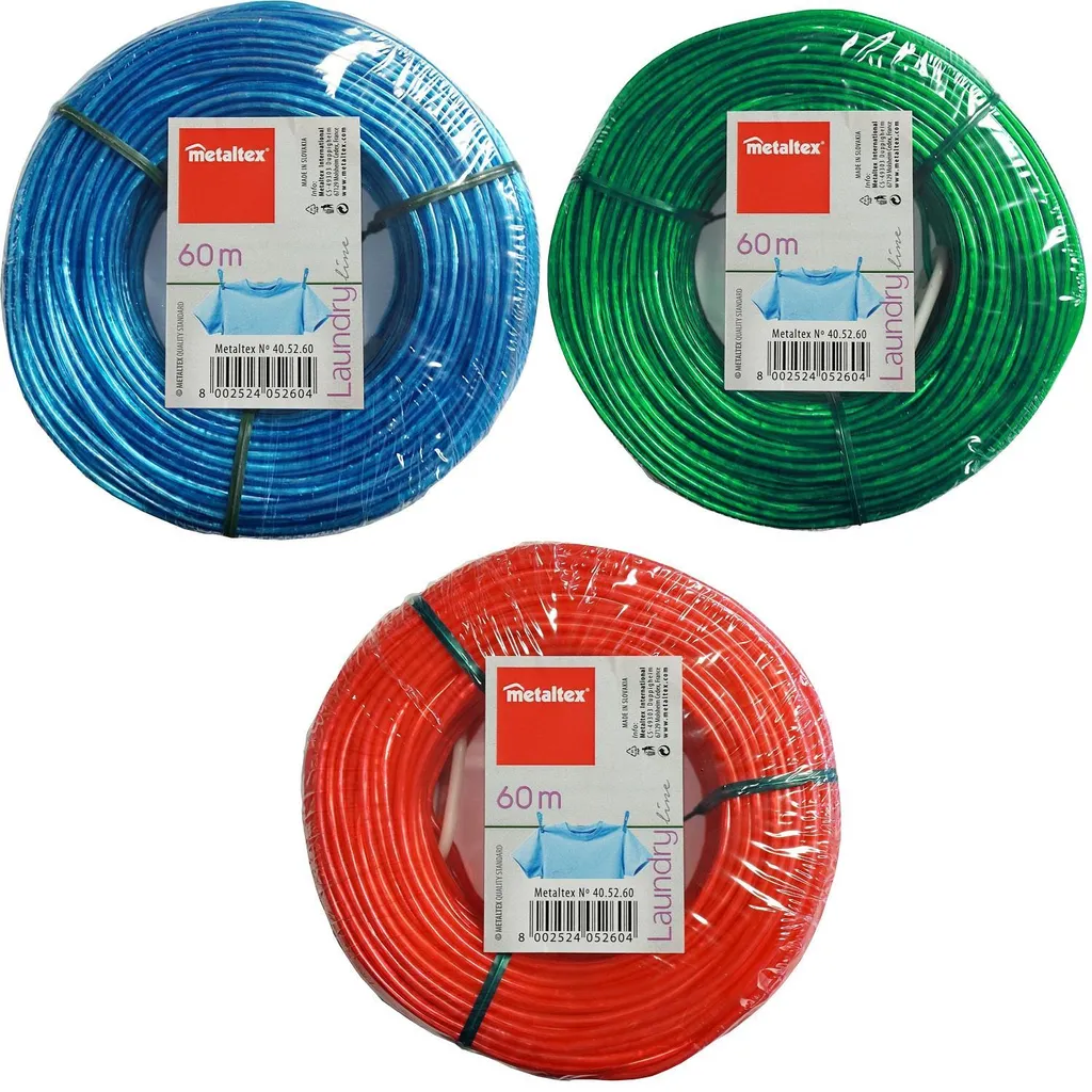 Metaltex Wäscheleine Aus Polypropylen In Farbe Sortiert, Mit Spanner 2 Metaltex Wäscheleine Aus Polypropylen In Farbe Sortiert, Mit Spanner – Bild 2
