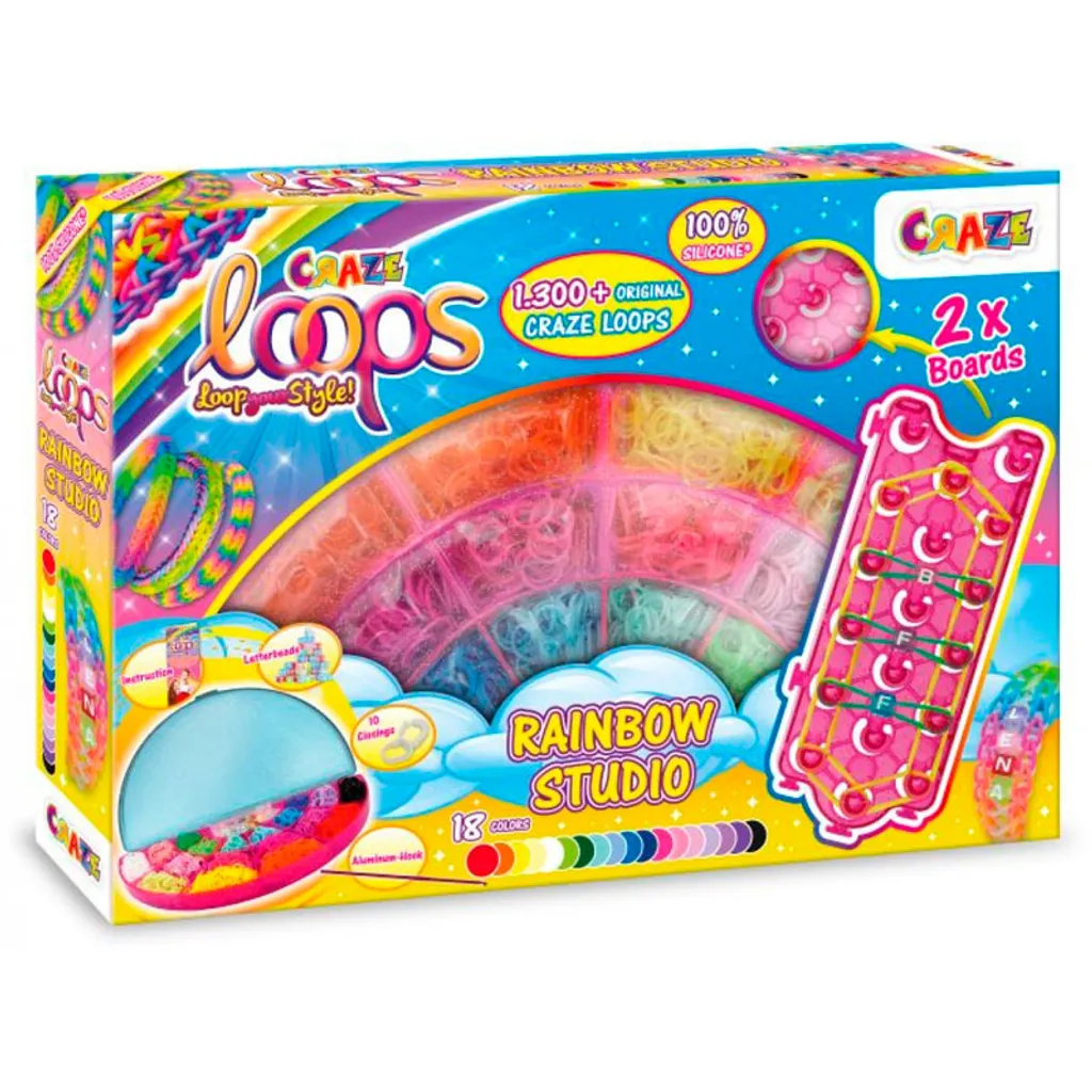 CRAZE Spielwaren LOOPS Rainbow Studio Knüpfsets Basteln & Kreativitätsspielzeug 3 CRAZE Spielwaren LOOPS Rainbow Studio Knüpfsets Basteln & Kreativitätsspielzeug – Bild 3