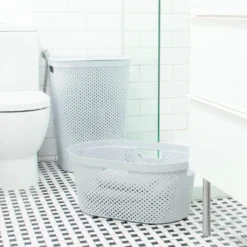 Curver INFINITY Wäschekorb Mit Lochmuster, 40 L, Grau -Leifheit || Vileda || Wenko Verkaufsgeschäft 4525ed1ae61a5c7e607d47d2831cf714